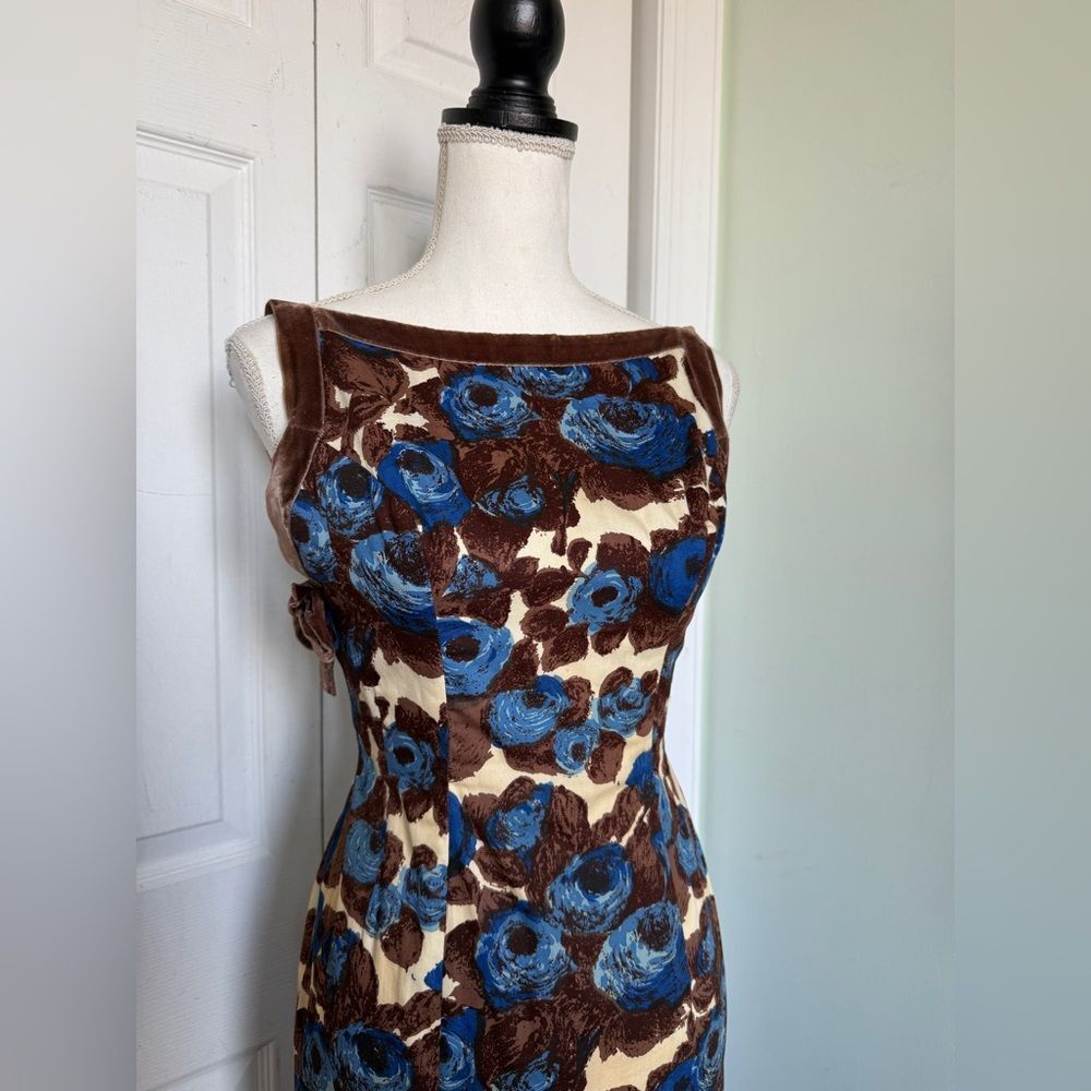 1950s Velvet Bows Coquette Girl Ballet Core Dress by Penthouse Miami New York - Picture 2 of 13